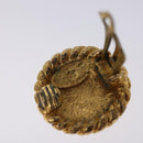 CHANEL COCO Mark Earring metal Gold CC Auth BA3718-9