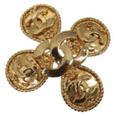 CHANEL COCO Mark Brooch metal Gold CC Auth BA3719-1