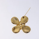 CHANEL COCO Mark Brooch metal Gold CC Auth BA3719-4