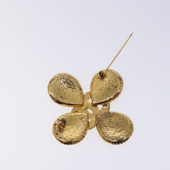 CHANEL COCO Mark Brooch metal Gold CC Auth BA3719