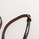 BALLY Shoulder Bag Leather 2Set Black Brown Auth BA3726-14