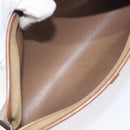 Christian Dior Honeycomb Canvas Pouch PVC Beige Auth BA3728-10