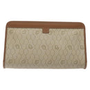 Christian Dior Honeycomb Canvas Pouch PVC Beige Auth BA3728-2