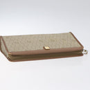Christian Dior Honeycomb Canvas Pouch PVC Beige Auth BA3728-5