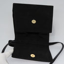 Salvatore Ferragamo Vala Hand Bag Suede 2way Black Gold Auth BA373-19