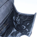 Salvatore Ferragamo Vala Hand Bag Suede 2way Black Gold Auth BA373-20
