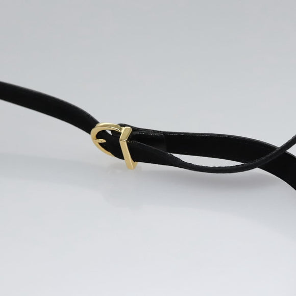 Salvatore Ferragamo Vala Hand Bag Suede 2way Black Gold Auth BA373