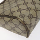 GUCCI GG Supreme Web Sherry Line Clutch Bag PVC Beige Gold Red Auth BA3731-15