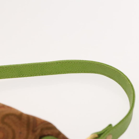 ETRO Paisley Shoulder Bag PVC Canvas 2Set Green Brown Auth BA3734