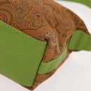 ETRO Paisley Shoulder Bag PVC Canvas 2Set Green Brown Auth BA3734-16