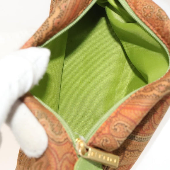 ETRO Paisley Shoulder Bag PVC Canvas 2Set Green Brown Auth BA3734