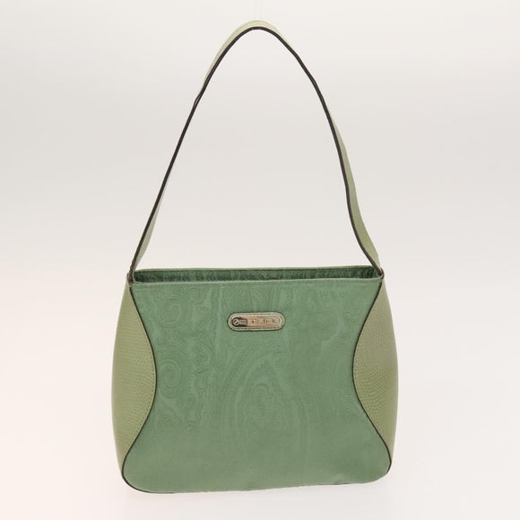 ETRO Paisley Schultertasche PVC Canvas 2er-Set Grün Braun Auth BA3734