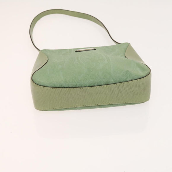 ETRO Paisley Schultertasche PVC Canvas 2er-Set Grün Braun Auth BA3734