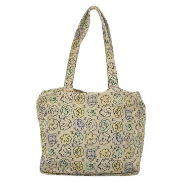 CHANEL Camelia COCO Mark Tote Bag Cotton Multicolor CC Auth BA3738 - 0