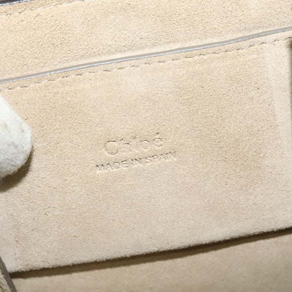 Chloe Fay Hand Bag Leather 2way Pink Gold Auth BA3740