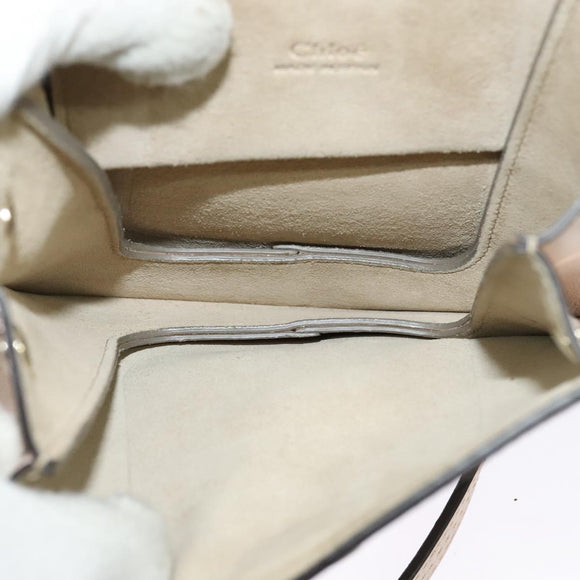 Chloe Fay Hand Bag Leather 2way Pink Gold Auth BA3740