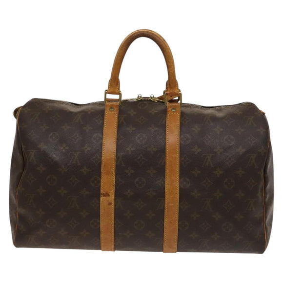 LOUIS VUITTON Monogram Keepall 45 Boston Bag M41428 LV Auth BA3744