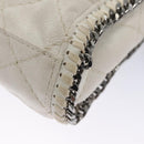 Stella MacCartney Chain Shoulder Bag Suede White Auth BA375-8