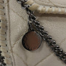Stella MacCartney Chain Shoulder Bag Suede White Auth BA375-9