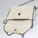 Stella MacCartney Chain Shoulder Bag Suede White Auth BA375-10