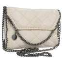 Stella MacCartney Chain Shoulder Bag Suede White Auth BA375-1
