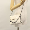Stella MacCartney Chain Shoulder Bag Suede White Auth BA375-24