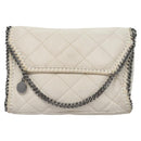 Stella MacCartney Chain Shoulder Bag Suede White Auth BA375-13