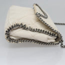 Stella MacCartney Chain Shoulder Bag Suede White Auth BA375-3
