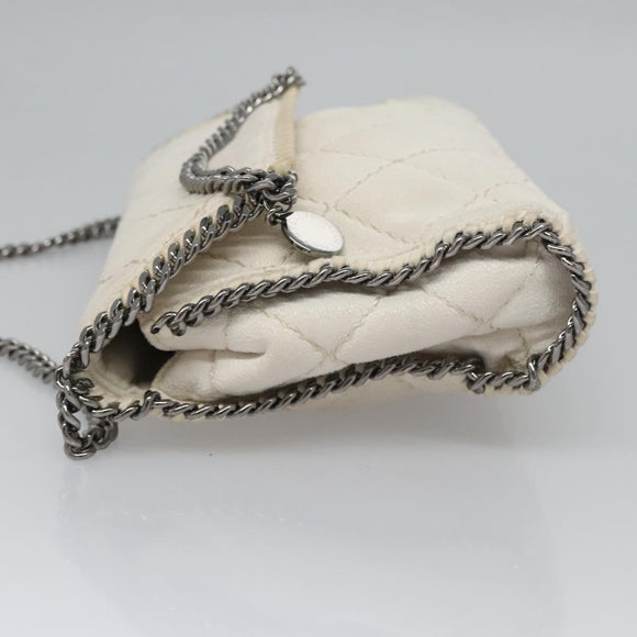 Stella MacCartney Chain Shoulder Bag Suede White Auth BA375