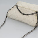 Stella MacCartney Chain Shoulder Bag Suede White Auth BA375-6