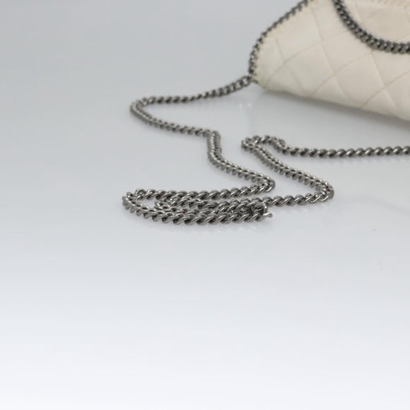 Stella MacCartney Chain Shoulder Bag Suede White Auth BA375