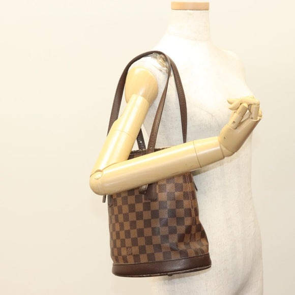 LOUIS VUITTON Damier Ebene Marais Shoulder Bag N42240 LV Auth BA3759