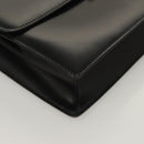 CELINE Shoulder Bag Leather Black Gold Auth BA3770-9