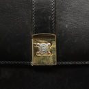 CELINE Shoulder Bag Leather Black Gold Auth BA3770-10