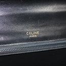 CELINE Shoulder Bag Leather Black Gold Auth BA3770-17