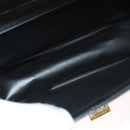 CELINE Shoulder Bag Leather Black Gold Auth BA3770-12