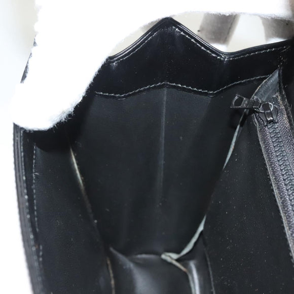 CELINE Shoulder Bag Leather Black Gold Auth BA3770