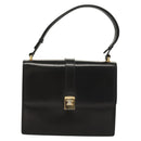 CELINE Shoulder Bag Leather Black Gold Auth BA3770-13