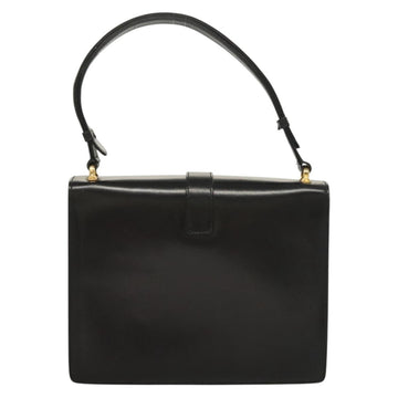 CELINE Shoulder Bag Leather Black Gold Auth BA3770 - 0