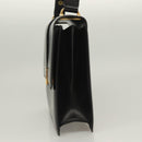 CELINE Shoulder Bag Leather Black Gold Auth BA3770-3