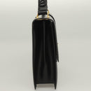 CELINE Shoulder Bag Leather Black Gold Auth BA3770-4