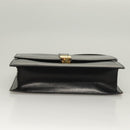 CELINE Shoulder Bag Leather Black Gold Auth BA3770-5