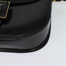 CELINE Sulky Shoulder Bag Leather Black Gold Auth BA3771-14