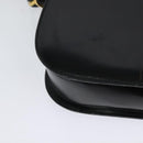 CELINE Sulky Shoulder Bag Leather Black Gold Auth BA3771-15