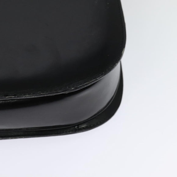 CELINE Sulky Shoulder Bag Leather Black Gold Auth BA3771