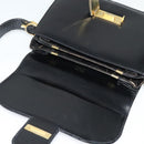 CELINE Sulky Shoulder Bag Leather Black Gold Auth BA3771-10