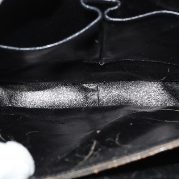 CELINE Sulky Shoulder Bag Leather Black Gold Auth BA3771