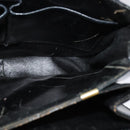 CELINE Sulky Shoulder Bag Leather Black Gold Auth BA3771-19