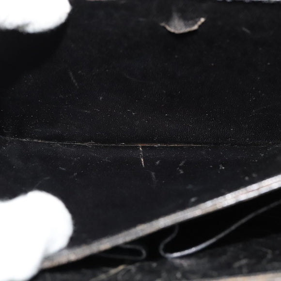 CELINE Sulky Shoulder Bag Leather Black Gold Auth BA3771