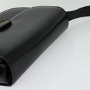 CELINE Sulky Shoulder Bag Leather Black Gold Auth BA3771-6